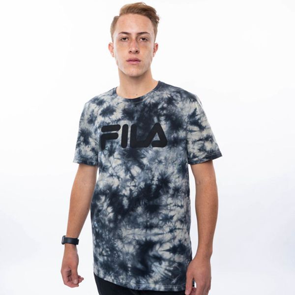 Camisetas Manga Corta Fila Hombre Blancas / Gris / Negras - Mono Deckle Tie Dye - España 145863FGW